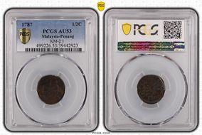 1787 1/2C KM-2.1 AU53BN