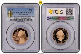 2019 50p S-H67 Paddington-St Paul's Au PR70DCAM