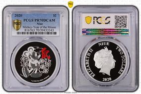 2020 $2 Mickey-Year of the Mouse PR70DCAM