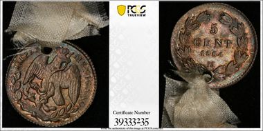 1864-M 5C Maxmilian KM-385.1 N1