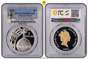 2002 $5 KM-113a The Sovereign's Orb PR69DCAM