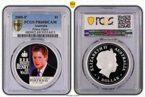 2005-P $1 Prince Harry PR69DCAM