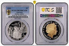 2003 £5 Golden Jubilee PR70DCAM