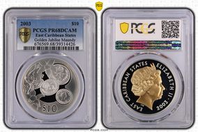 2003 $10 Golden Jubilee Maundy PR68DCAM
