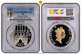2002 $10 Golden Jubilee PR69DCAM