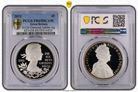 2012 £5 S-L24 Diamond Jubilee Ag PR69DCAM