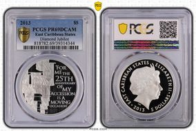 2013 $5 Diamond Jubilee PR69DCAM