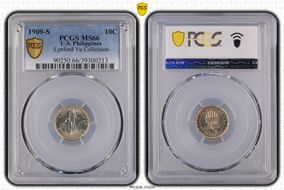 1909-S 10C MS66