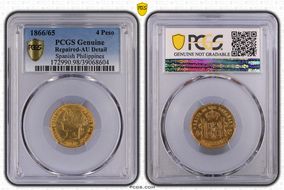 1866/5 4 Peso KM-144 N1