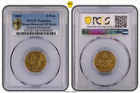 1865 4 Peso KM-144 N1