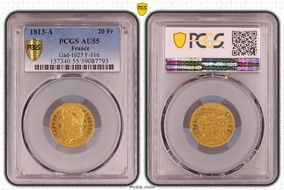 1813-A 20 Fr Gad-1025 F-516 AU55