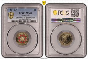 2019-C $2 100 Years of Repatriation Colorized MS68