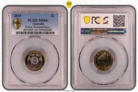2019 $2 Police Remembrance Colorized MS64