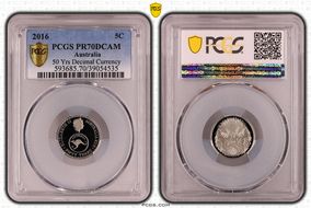 2016 5C 50 Yrs Decimal Currency PR70DCAM
