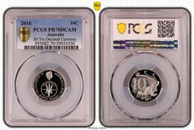 2016 10C 50 Yrs Decimal Currency PR70DCAM