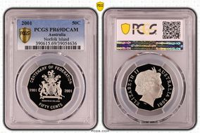 2001 50C Norfolk Island PR69DCAM