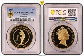 1996 $5 Sir Donald Bradman PR70DCAM