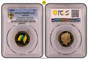 2003 $1 Volunteers Colorized PR69DCAM