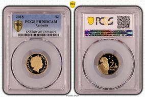 2018 $2 30th Anniversary Designed by Ian Rank-Broadley Effigy PR70DCAM