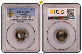 2020 $2 75th Ann End of WWII Colorized MS65