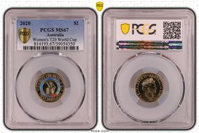 2020 $2 Women's T20 World Cup Colorized MS67