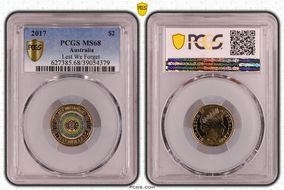 2017 $2 Lest We Forget Colorized MS68