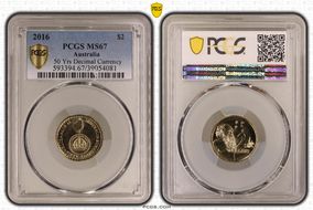 2016 $2 50 Yrs Decimal Currency MS67