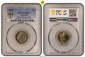 2017 $2 Remembrance Day Colorized MS67