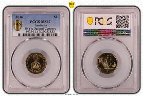 2016 $2 50 Yrs Decimal Currency MS67