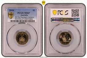 2016 $2 50 Yrs Decimal Currency MS67