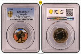 2015 $1 Shake the Kangaroo MS69