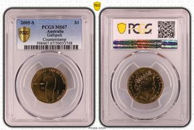 2005-S $1 Gallipoli Counterstamp MS67