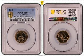 2016 $2 50 Yrs Decimal Currency MS67