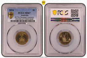 2016 $2 50 Yrs Decimal Currency MS67
