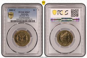 2003-C $1 Korean War Counterstamp MS67