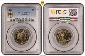 2014 $1 MS66