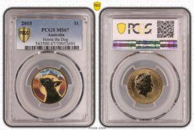 2015 $1 Horrie the Dog MS67