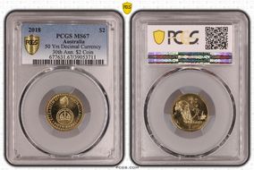 2018 $2 50 Yrs Decimal Currency 30th Ann. $2 Coin MS67