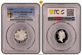 1990 $1 Aboriginal Art Ag PR69DCAM