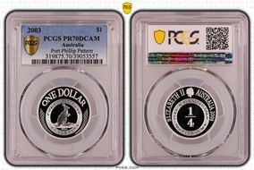 2003 $1 Port Phillip Pattern PR70DCAM