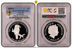 2004-P $1 Kookaburra Ag PR70DCAM
