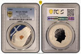 2004 $5 Eureka Stockade Colorized MS68