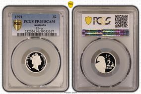 1991 $2 Silver PR69DCAM