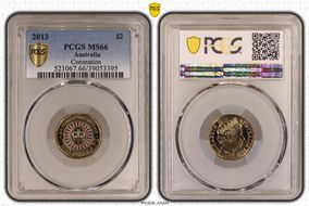 2013 $2 Coronation Colorized MS66