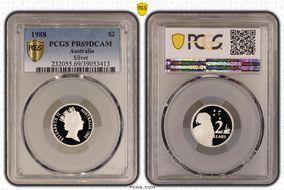 1988 $2 Silver PR69DCAM