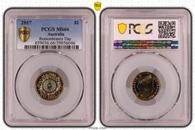 2017 $2 Remembrance Day Colorized MS66