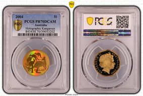 2004 $1 Holographic Kangaroos PR70DCAM