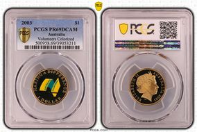 2003 $1 Volunteers Colorized PR69DCAM