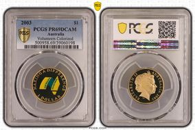 2003 $1 Volunteers Colorized PR69DCAM