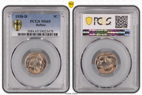 1938-D 5C Buffalo MS65